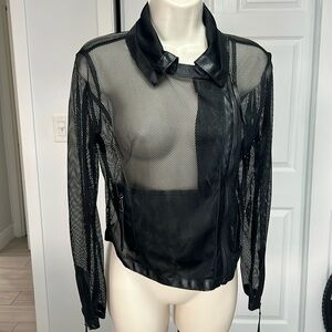 Mesh biker style jacket